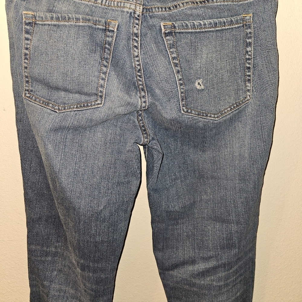 Gap Womans Premium Straight Crop Blue Jeans Size 8 - Picture 7 of 11